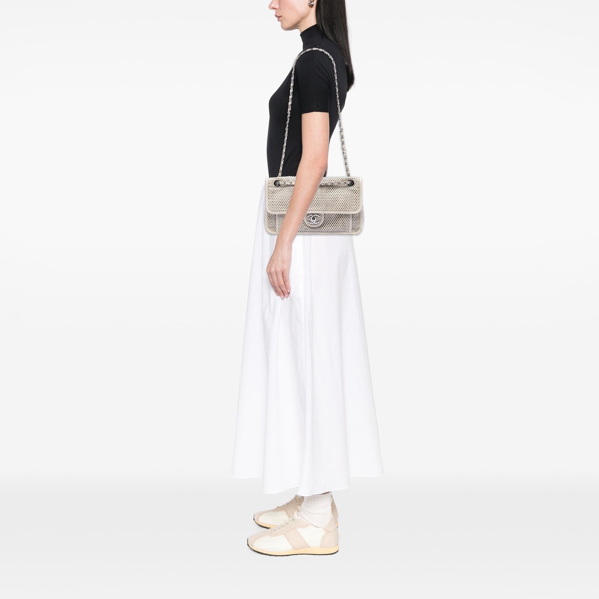 Chanel Medium Perforated Calfskin Up In The Air Flap