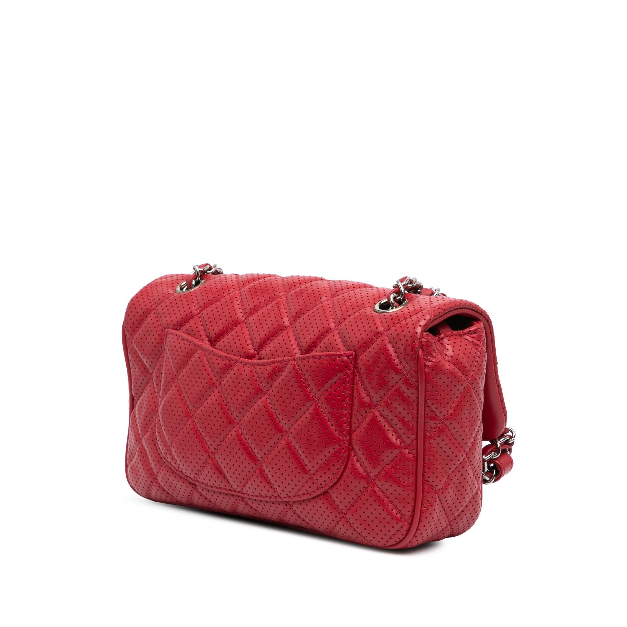 Chanel Medium Perforated Lambskin Punch Flap