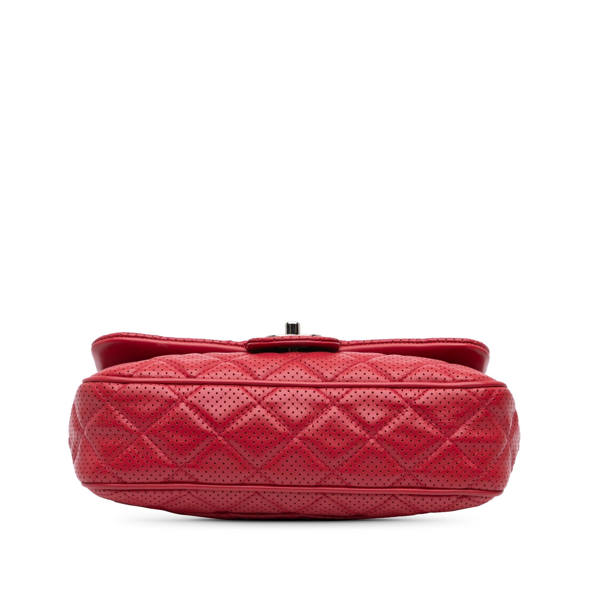Chanel Medium Perforated Lambskin Punch Flap