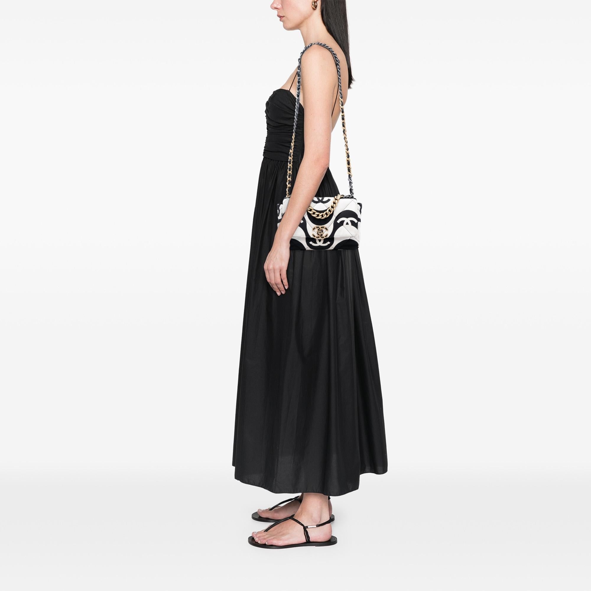 Chanel Medium Printed Silk 19 Flap