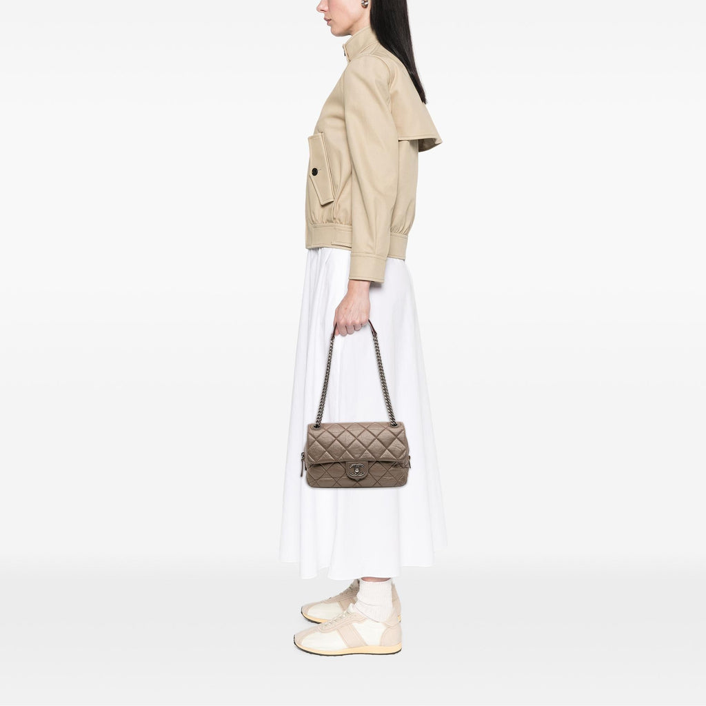 Chanel Medium Quilted Aged Calfskin Portobello Flap