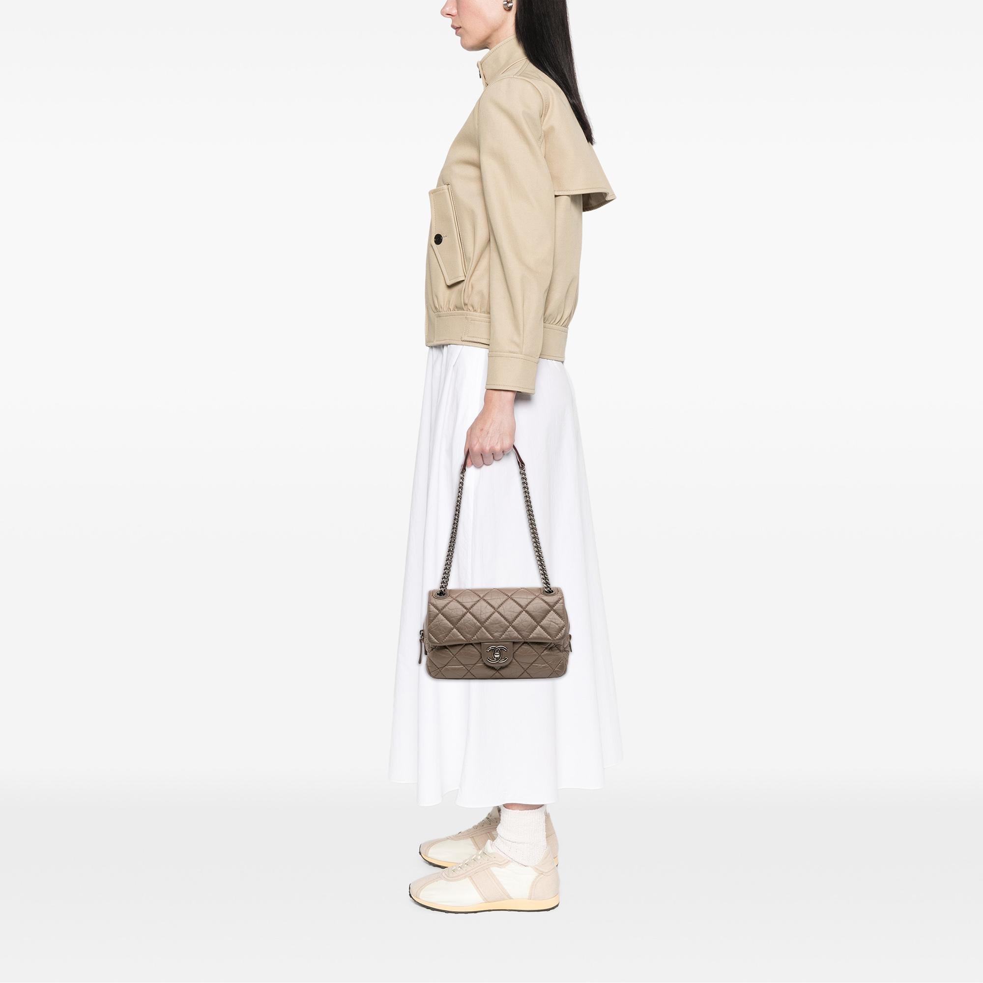 Chanel Medium Quilted Aged Calfskin Portobello Flap