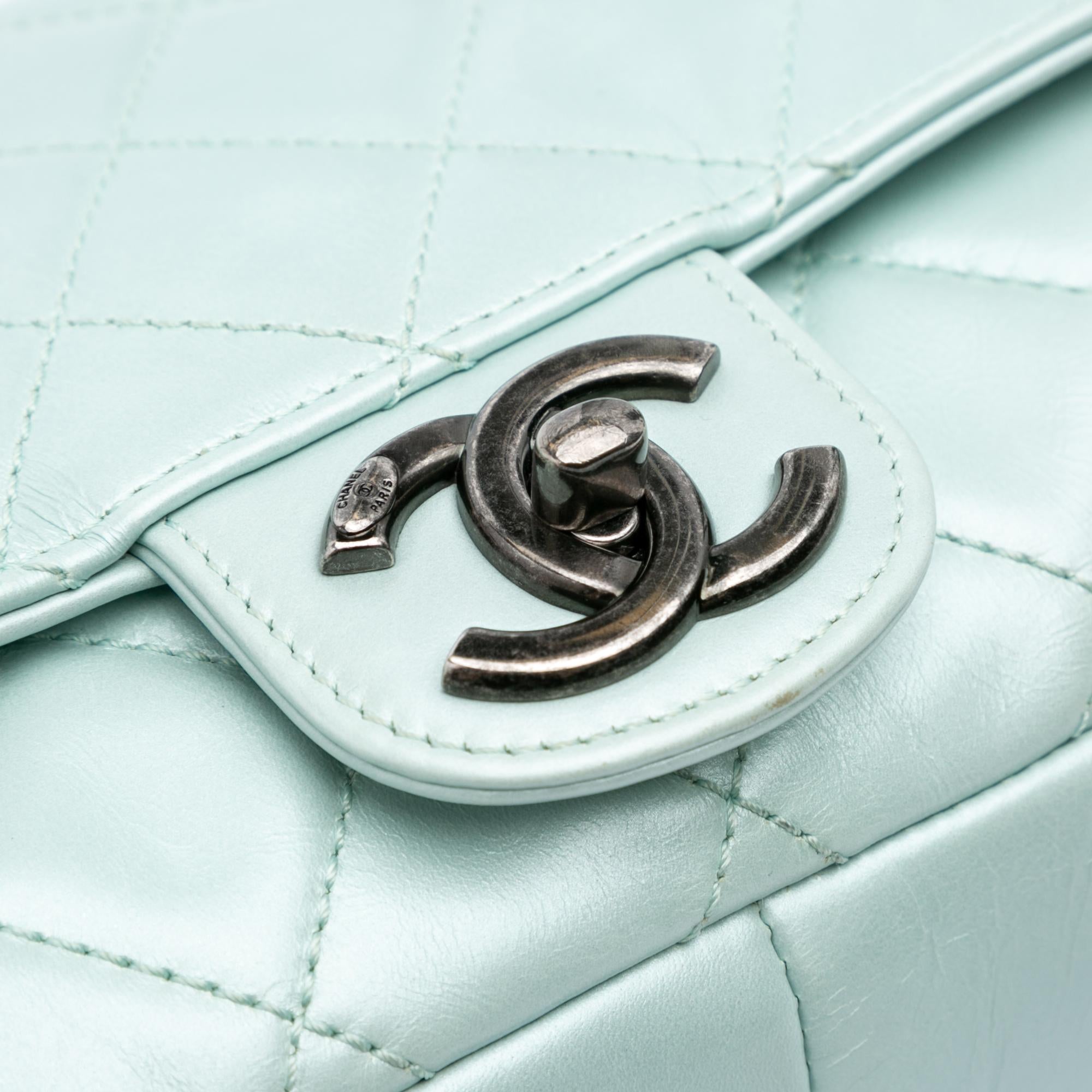 Chanel Medium Quilted Calfskin Coco Pleats Chain Flap