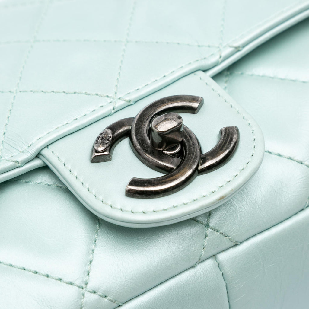 Chanel Medium Quilted Calfskin Coco Pleats Chain Flap