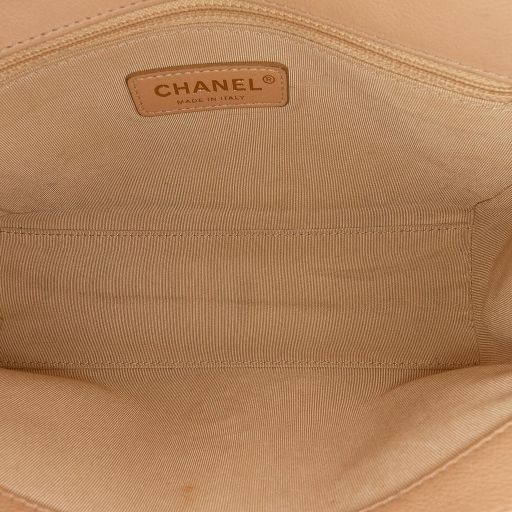 Chanel Medium Quilted Calfskin Label Click Flap