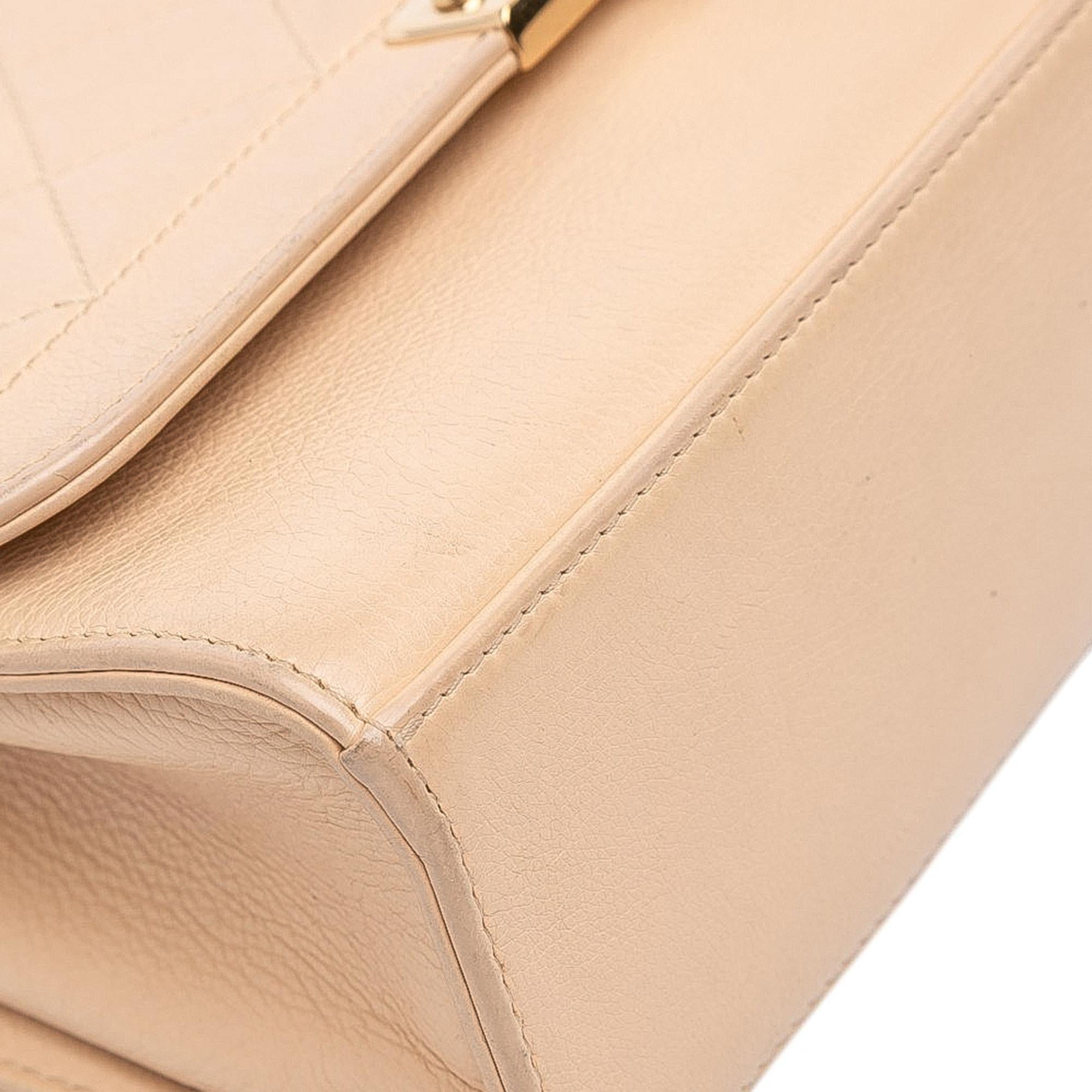 Chanel Medium Quilted Calfskin Label Click Flap