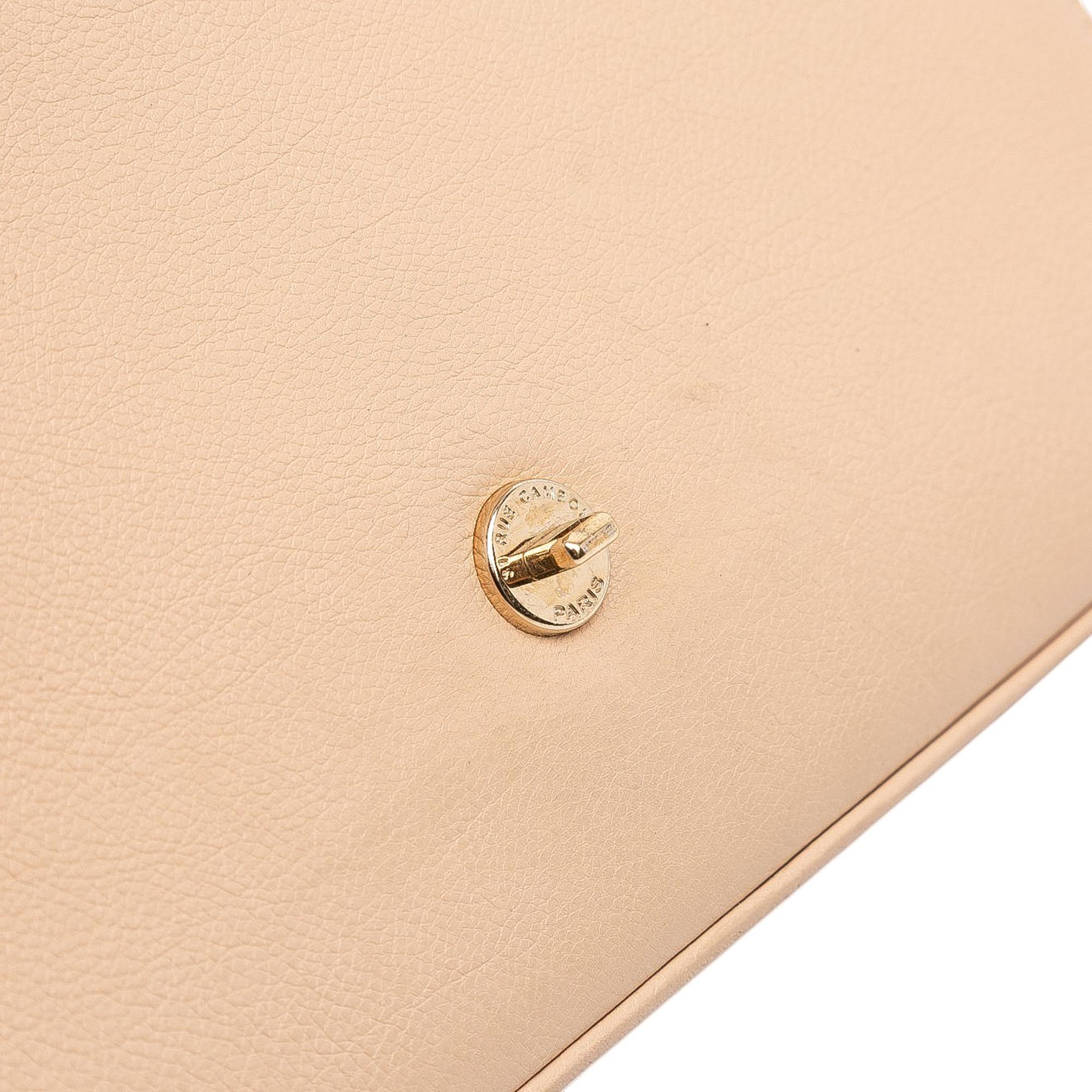 Chanel Medium Quilted Calfskin Label Click Flap