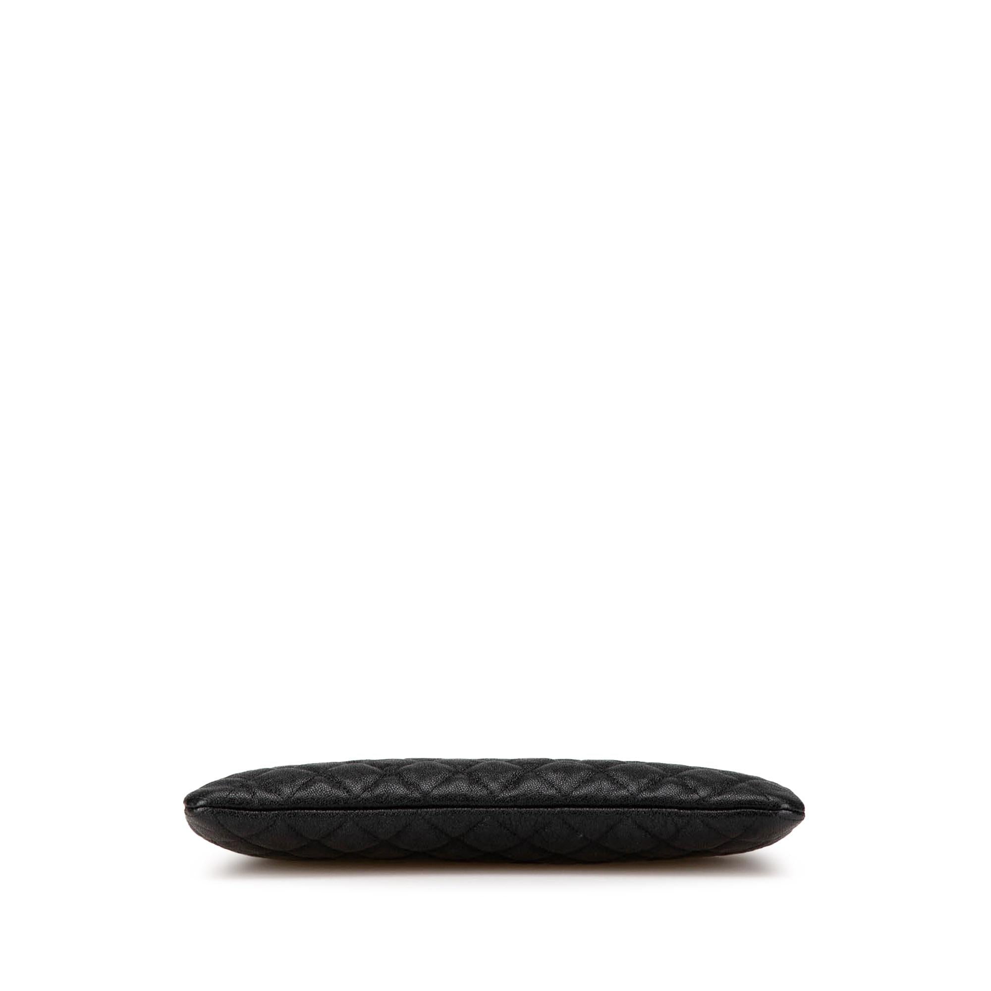 Chanel Medium Quilted Caviar Boy O Case Clutch