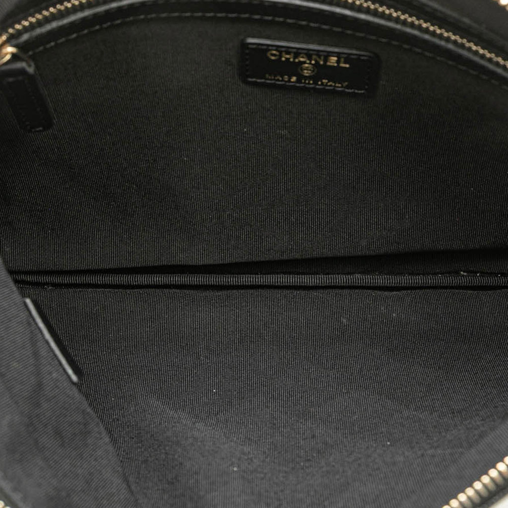 Chanel Medium Quilted Caviar Boy O Case Clutch