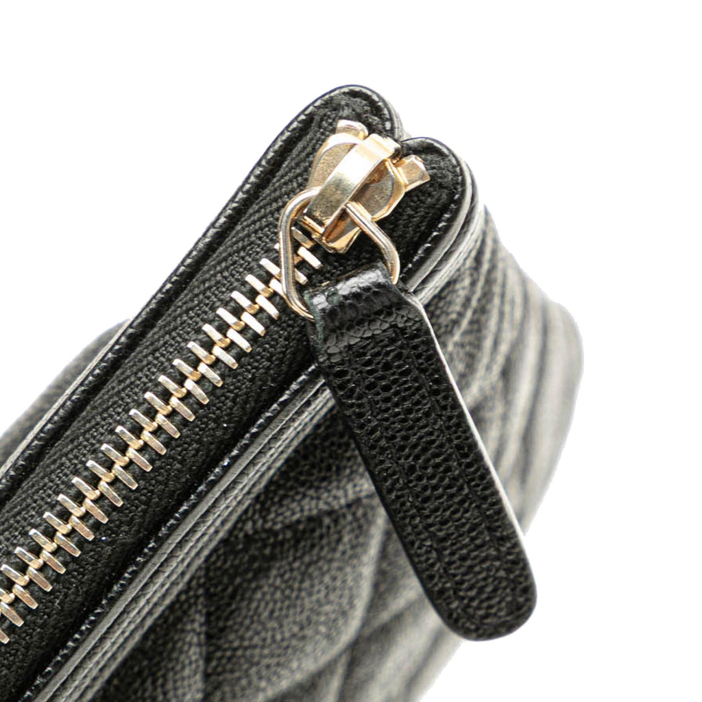 Chanel Medium Quilted Caviar Boy O Case Clutch