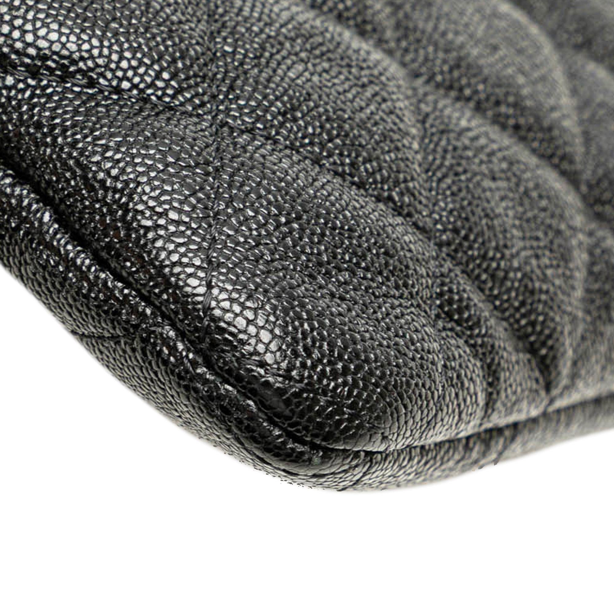 Chanel Medium Quilted Caviar Boy O Case Clutch