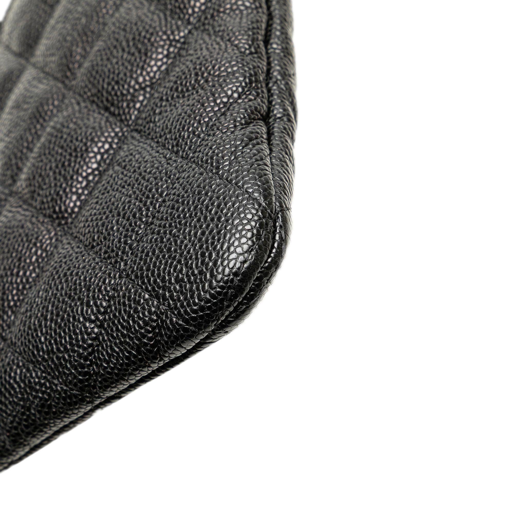 Chanel Medium Quilted Caviar Boy O Case Clutch