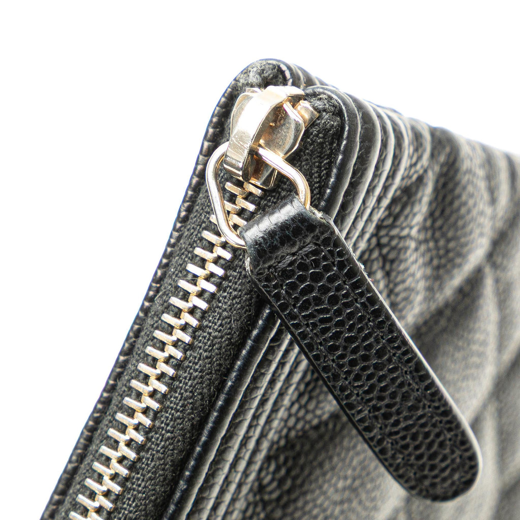 Chanel Medium Quilted Caviar Boy O Case Clutch