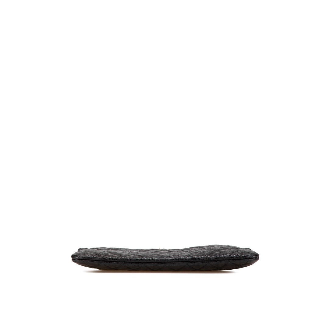 Chanel Medium Quilted Caviar Boy O Case Clutch