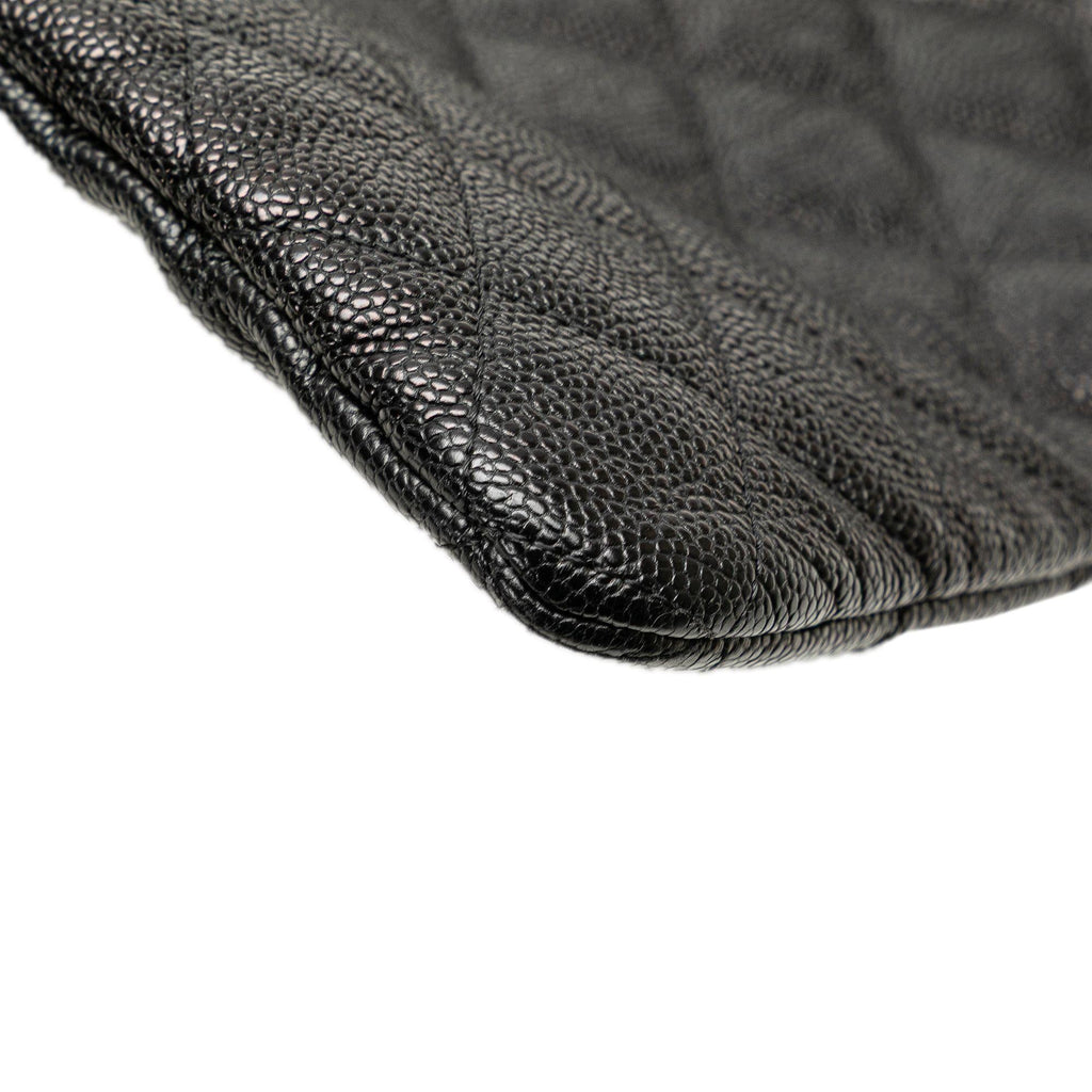 Chanel Medium Quilted Caviar Boy O Case Clutch