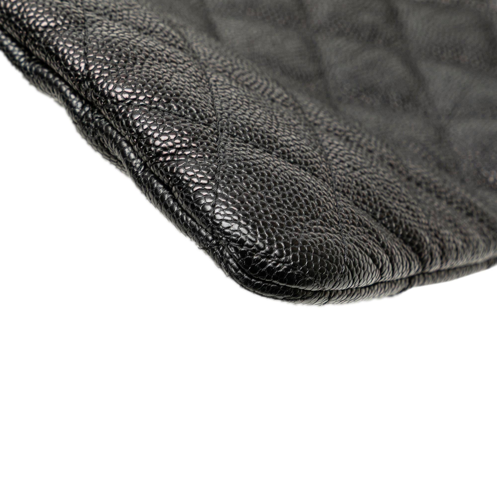 Chanel Medium Quilted Caviar Boy O Case Clutch