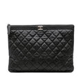 Chanel Medium Quilted Caviar Boy O Case Clutch