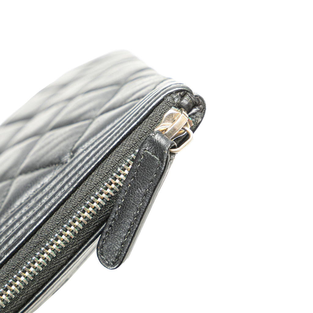 Chanel Medium Quilted Caviar Boy O Case Clutch