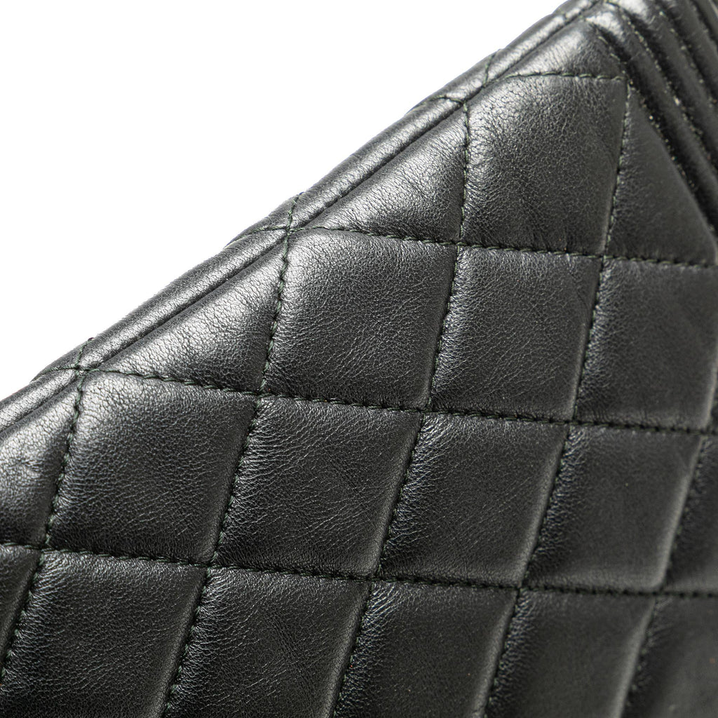 Chanel Medium Quilted Caviar Boy O Case Clutch