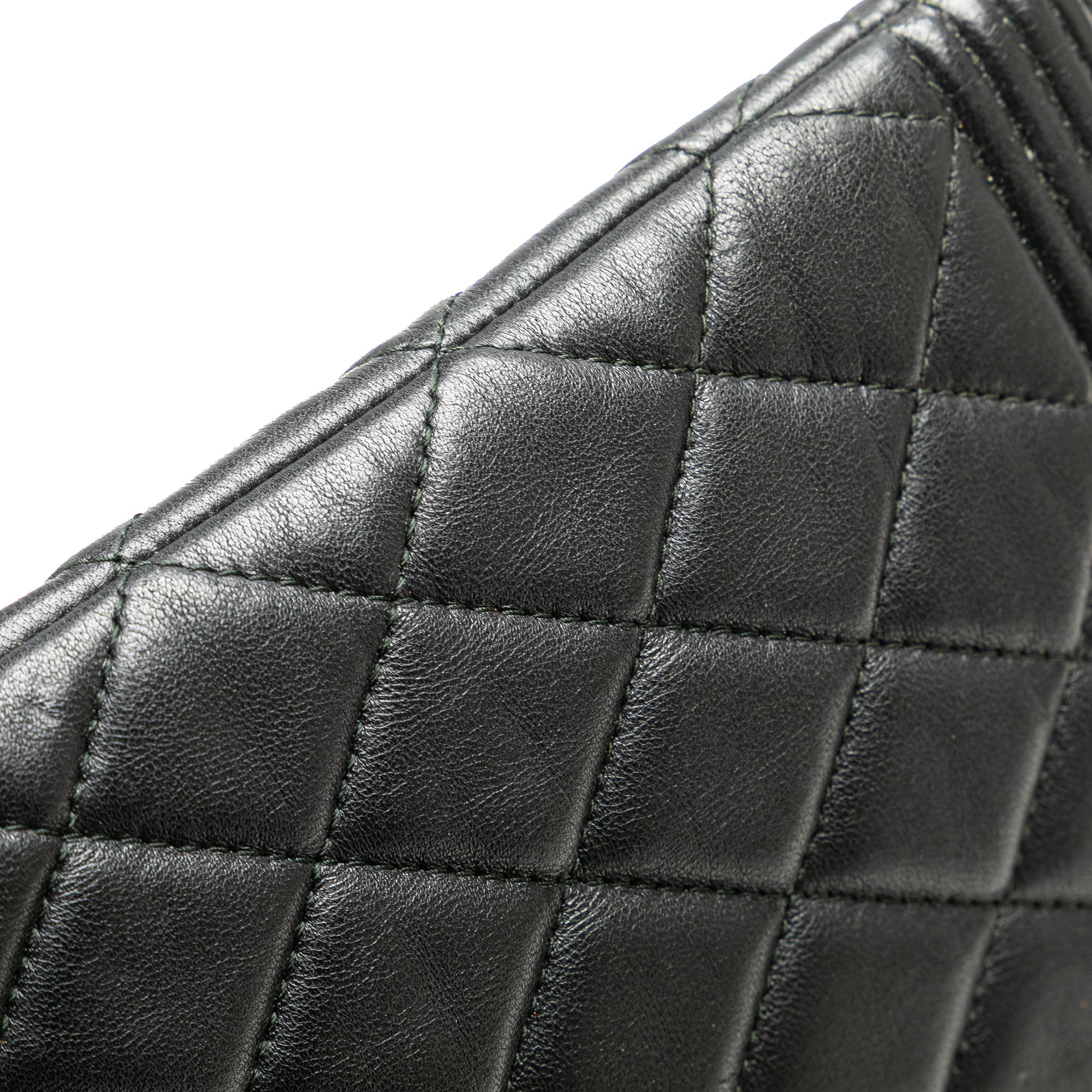 Chanel Medium Quilted Caviar Boy O Case Clutch