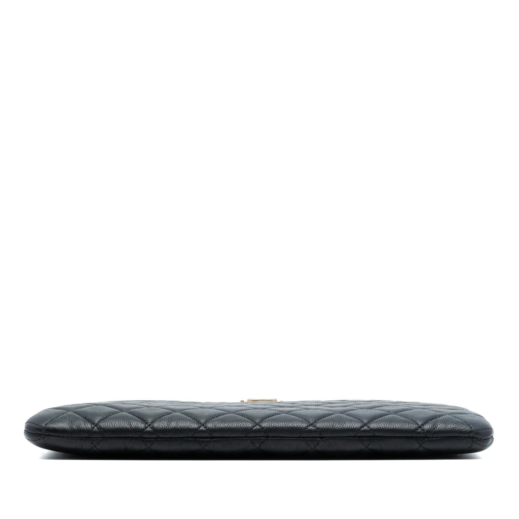 Chanel Medium Quilted Caviar Boy O Case Clutch