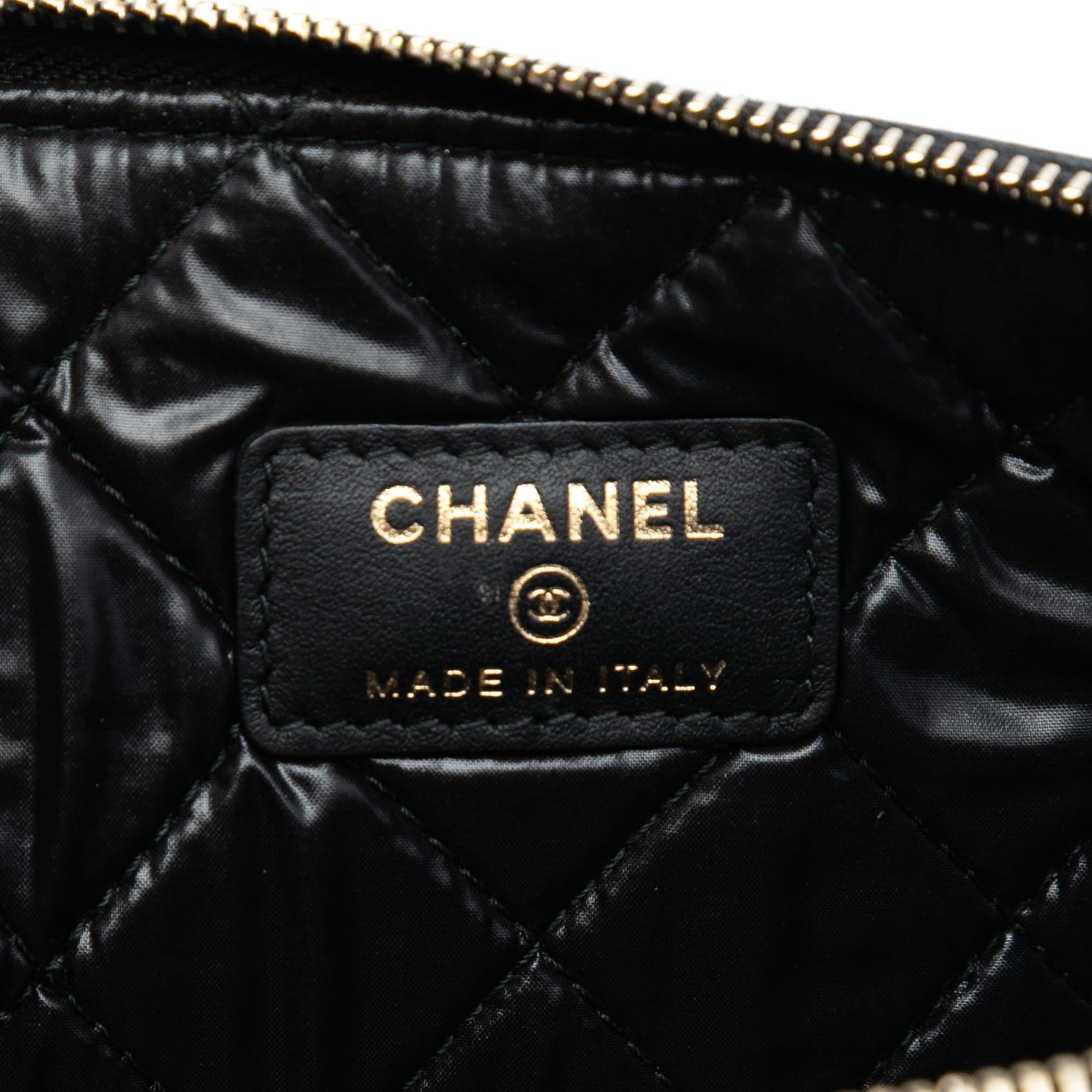 Chanel Medium Quilted Caviar Boy O Case Clutch