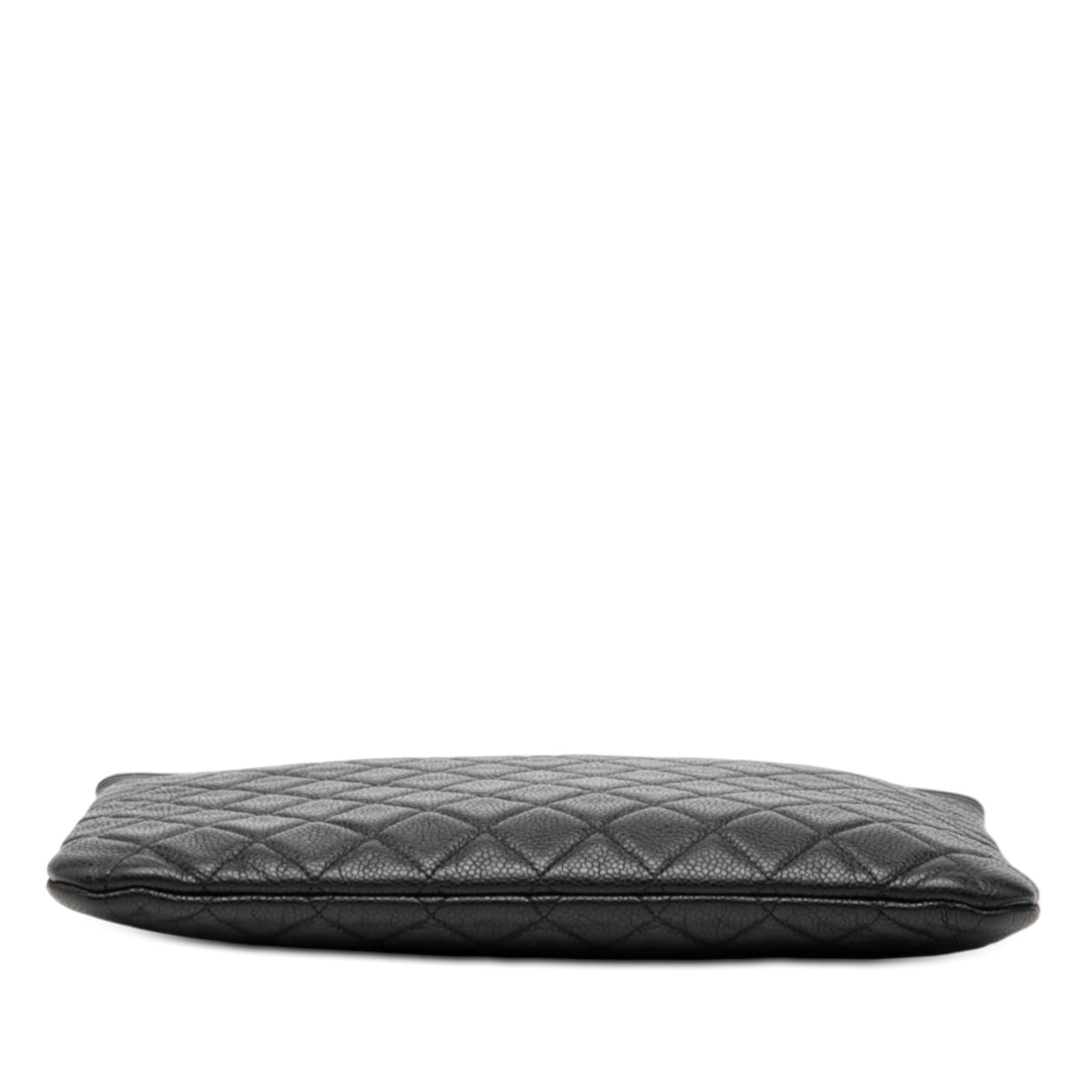 Chanel Medium Quilted Caviar Boy O Case Clutch