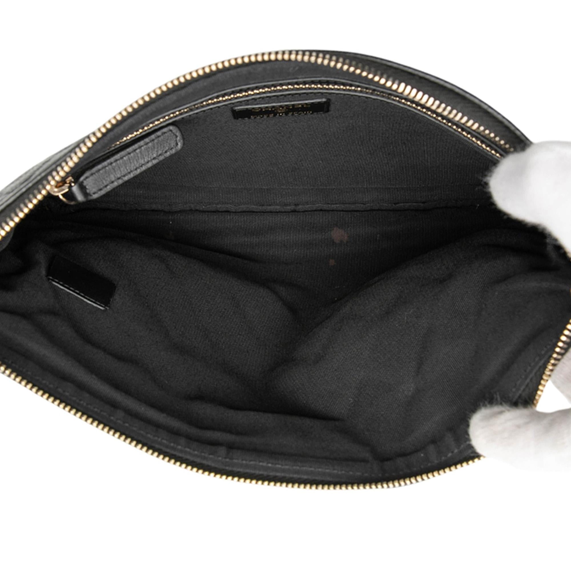Chanel Medium Quilted Caviar Boy O Case Clutch