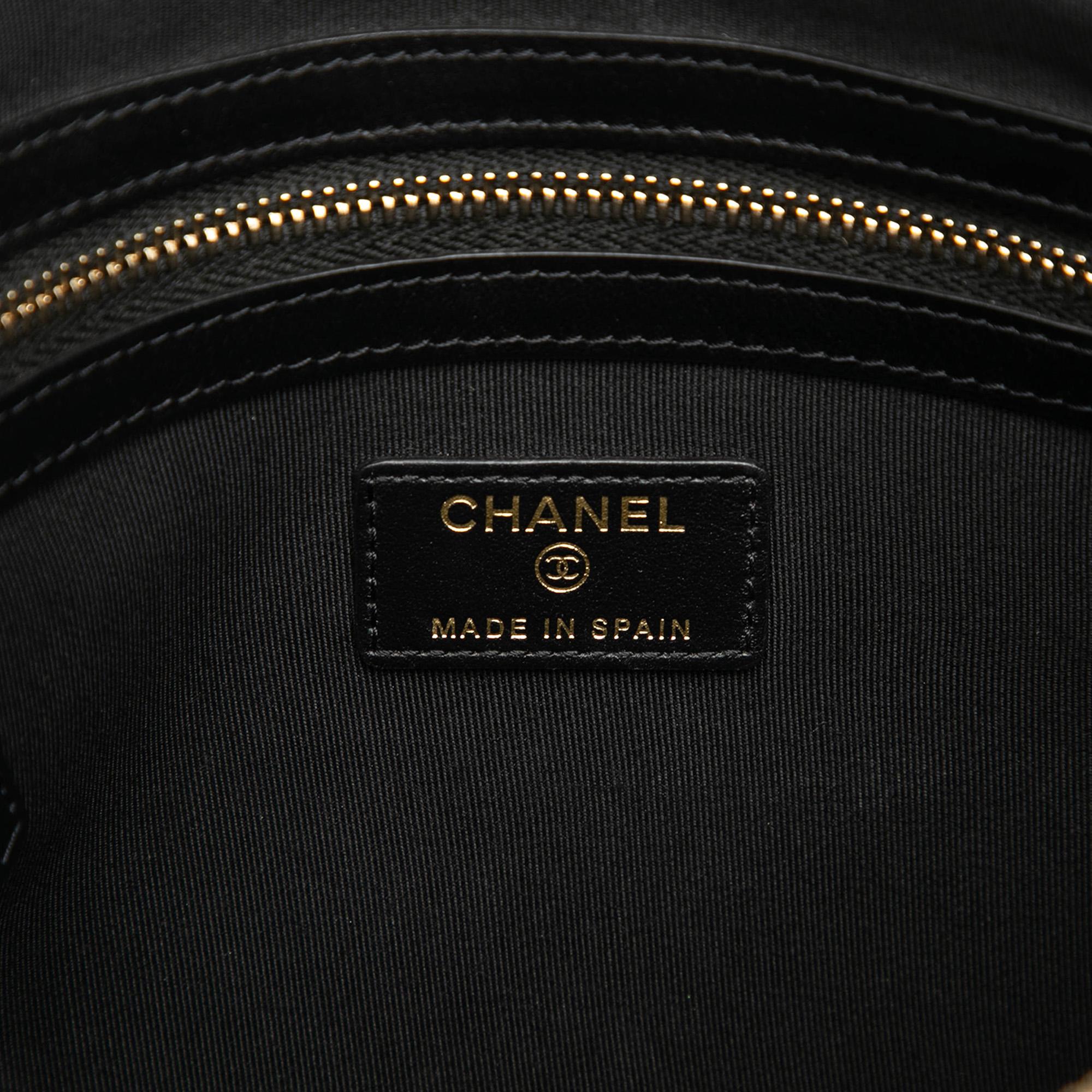 Chanel Medium Quilted Caviar Boy O Case Clutch