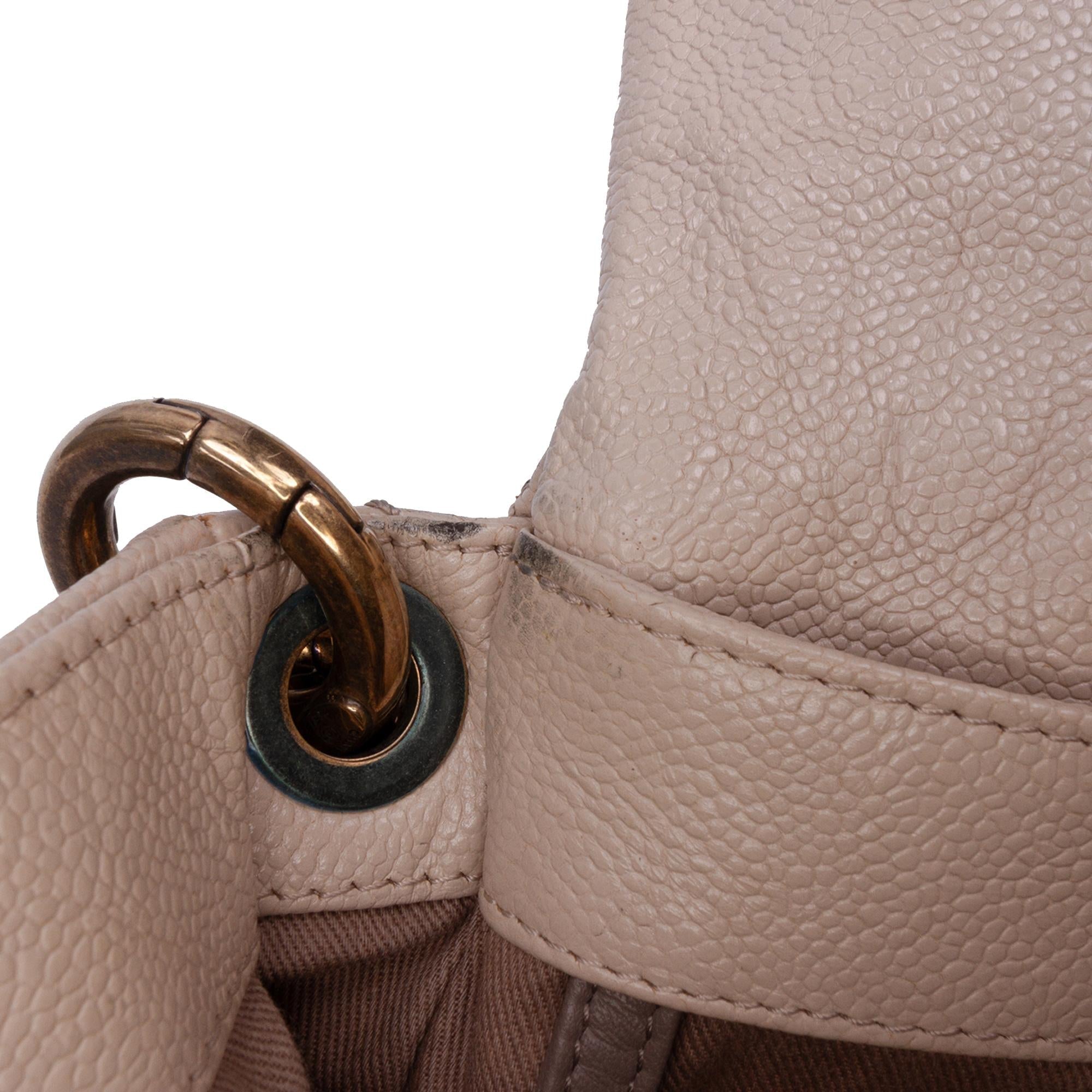 Chanel Medium Quilted Caviar Coco Pleats Messenger Flap