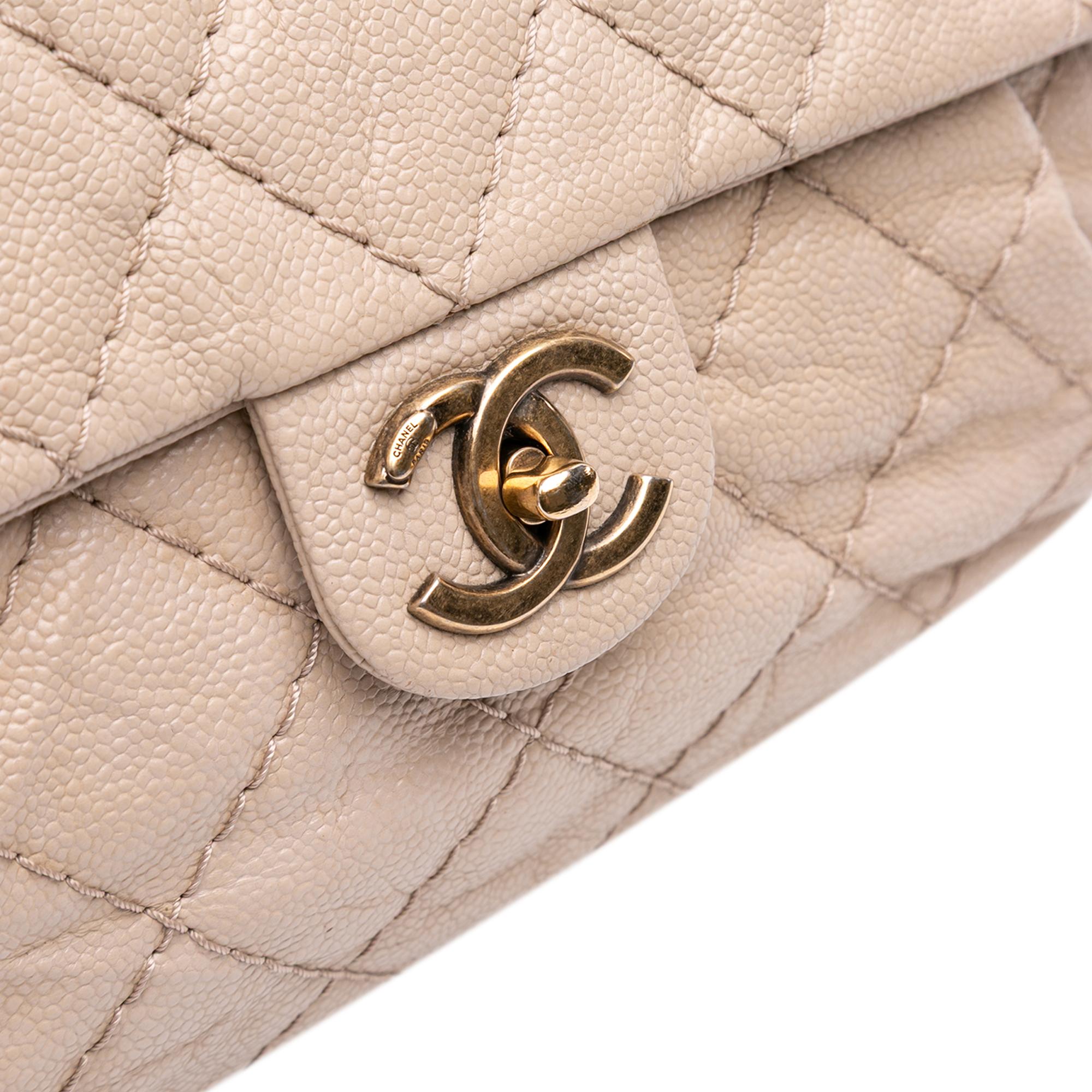 Chanel Medium Quilted Caviar Coco Pleats Messenger Flap