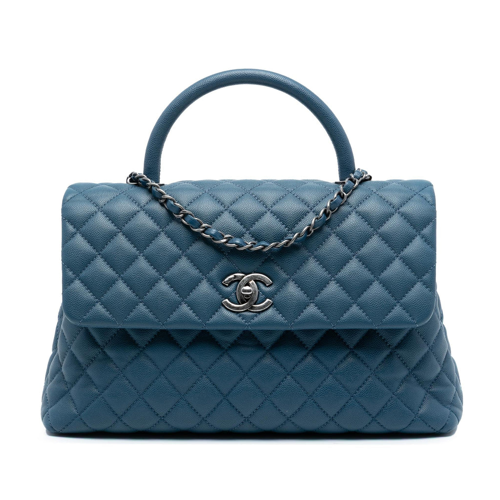 Chanel Medium Quilted Caviar Coco Top Handle Bag