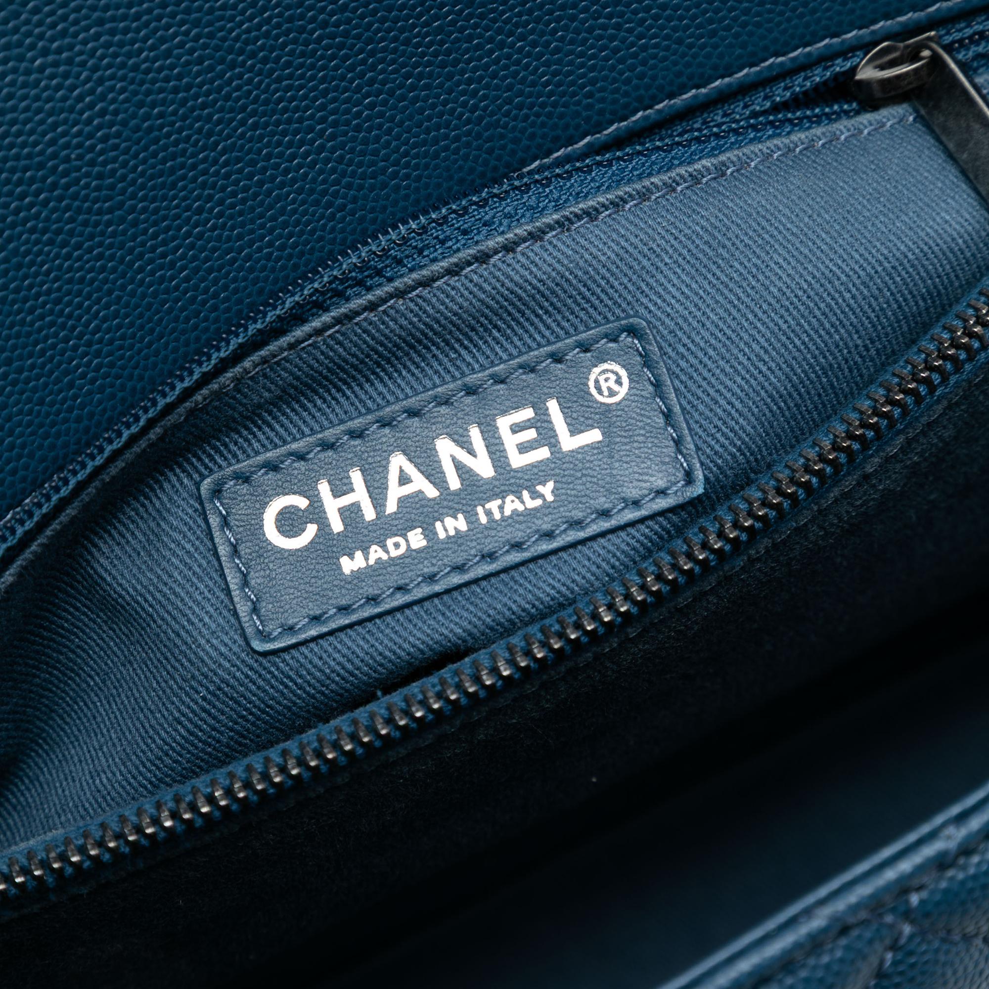 Chanel Medium Quilted Caviar Coco Top Handle Bag