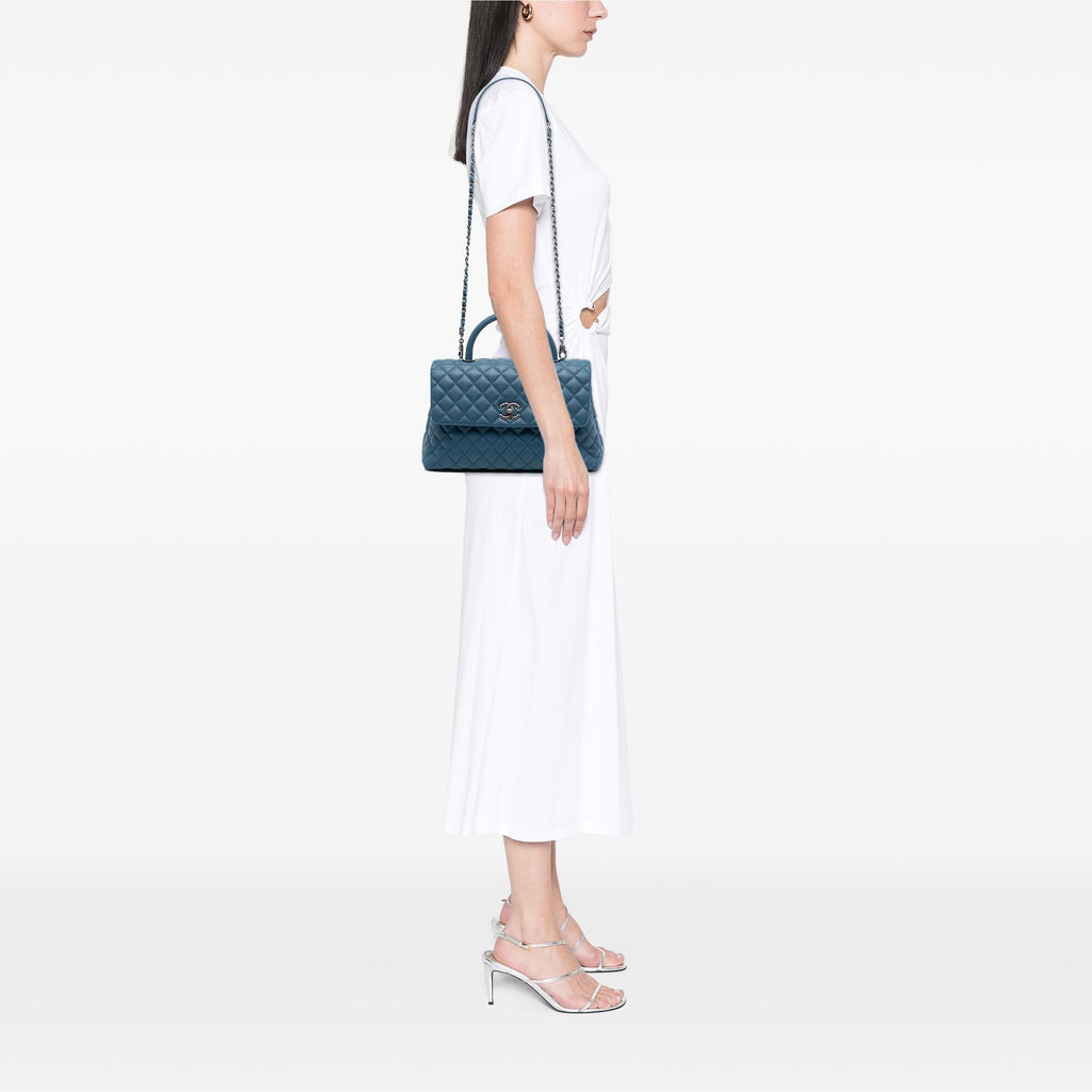 Chanel Medium Quilted Caviar Coco Top Handle Bag