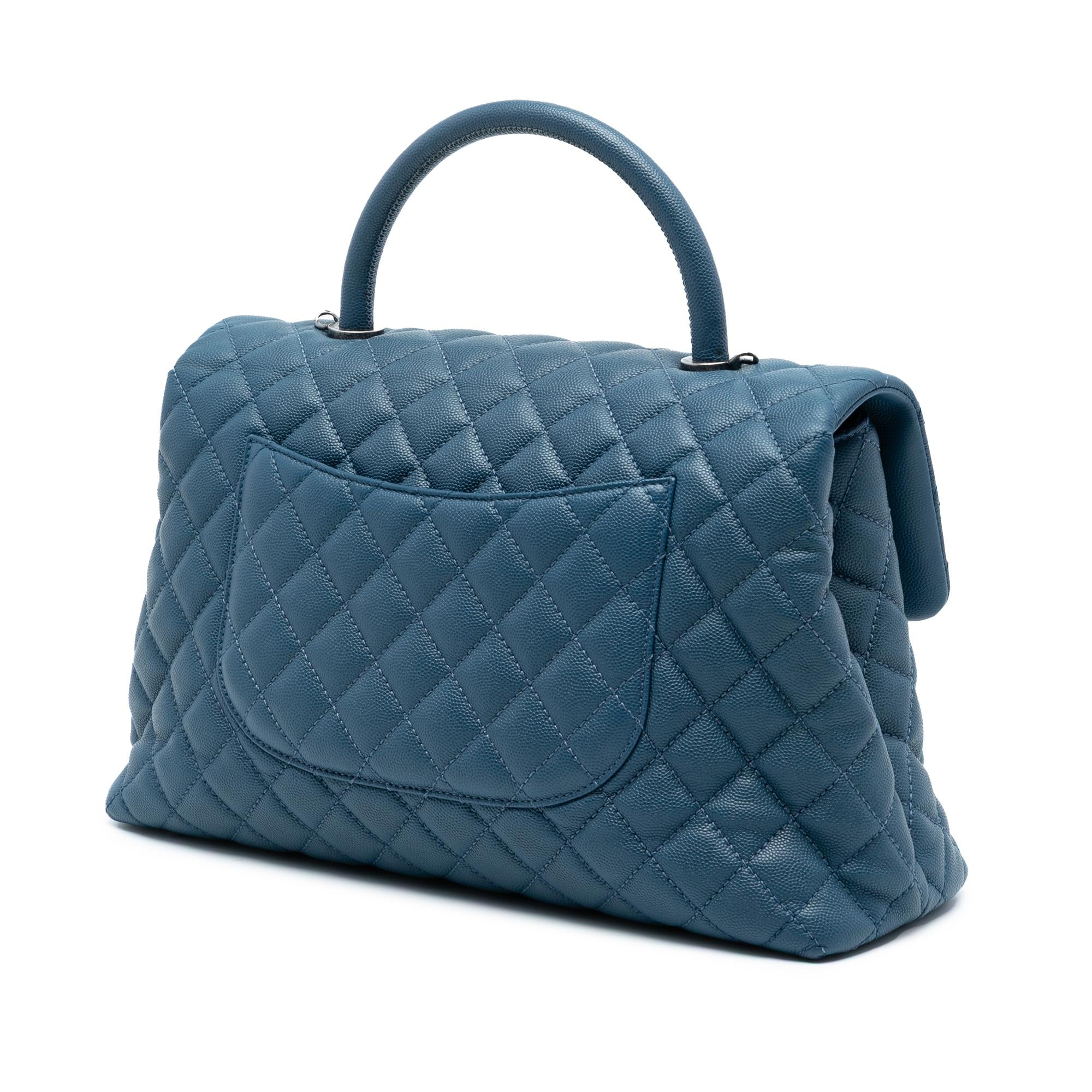 Chanel Medium Quilted Caviar Coco Top Handle Bag