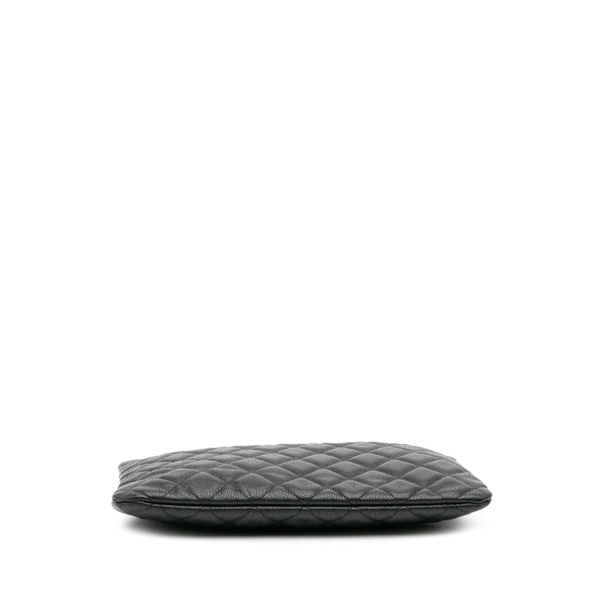 Chanel Medium Quilted Caviar O Case Clutch