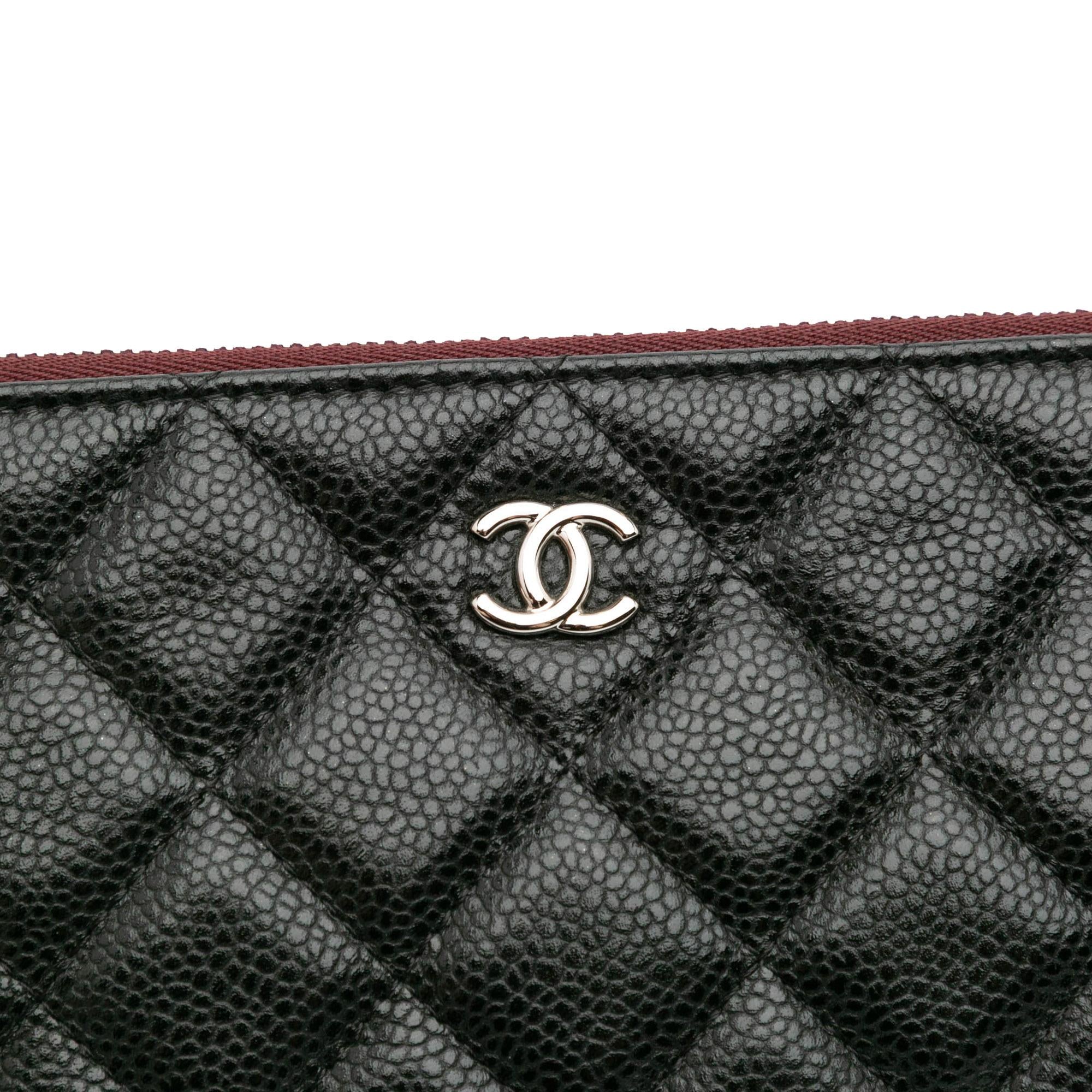 Chanel Medium Quilted Caviar O Case Clutch