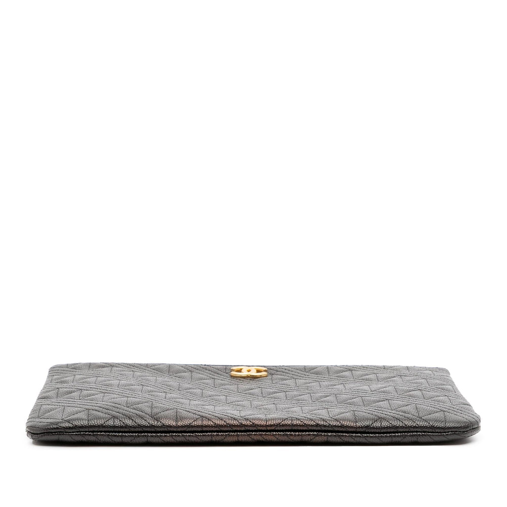 Chanel Medium Quilted Caviar O Case Clutch