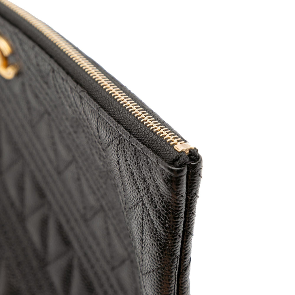 Chanel Medium Quilted Caviar O Case Clutch