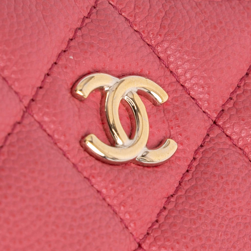 Chanel Medium Quilted Caviar O Case Clutch