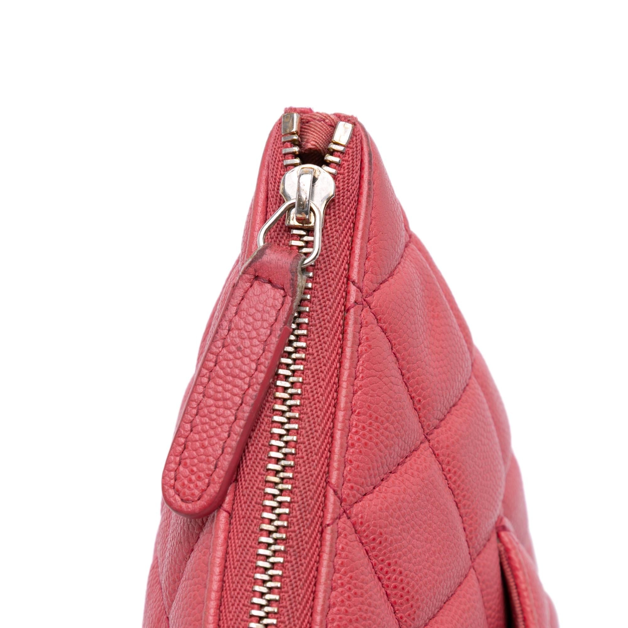 Chanel Medium Quilted Caviar O Case Clutch