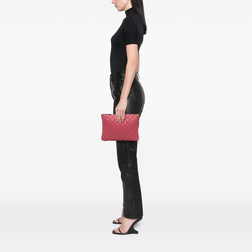 Chanel Medium Quilted Caviar O Case Clutch
