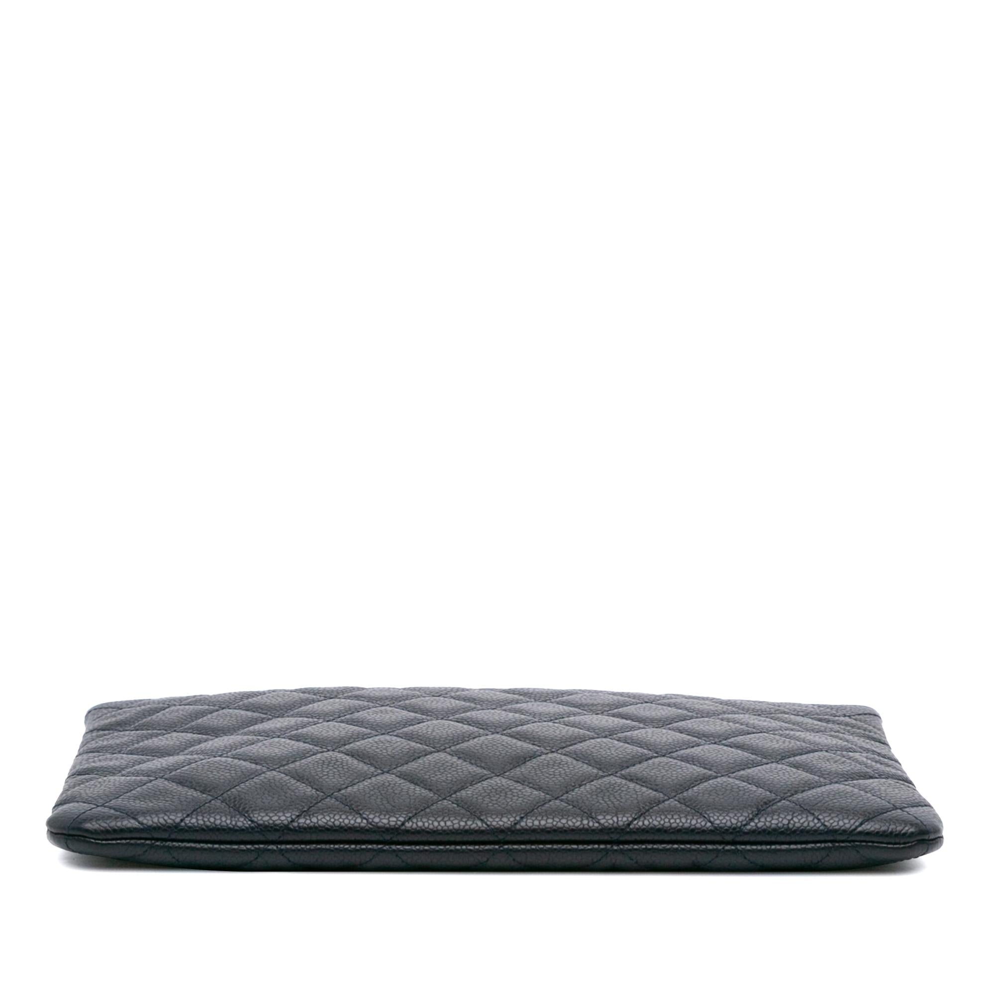 Chanel Medium Quilted Caviar O Case Clutch