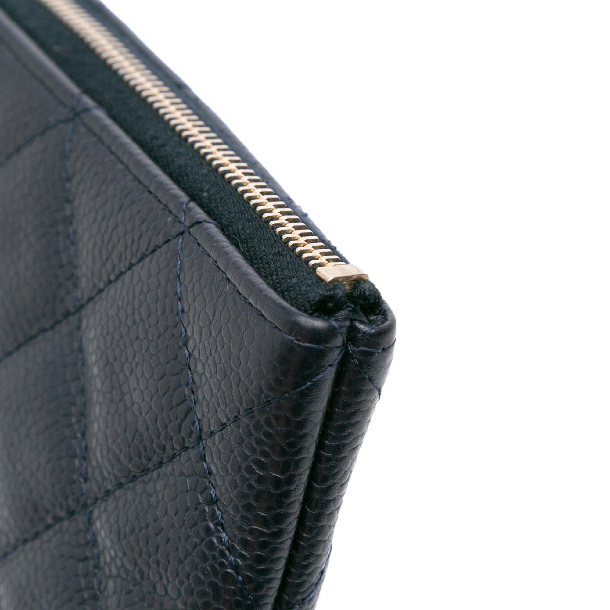 Chanel Medium Quilted Caviar O Case Clutch