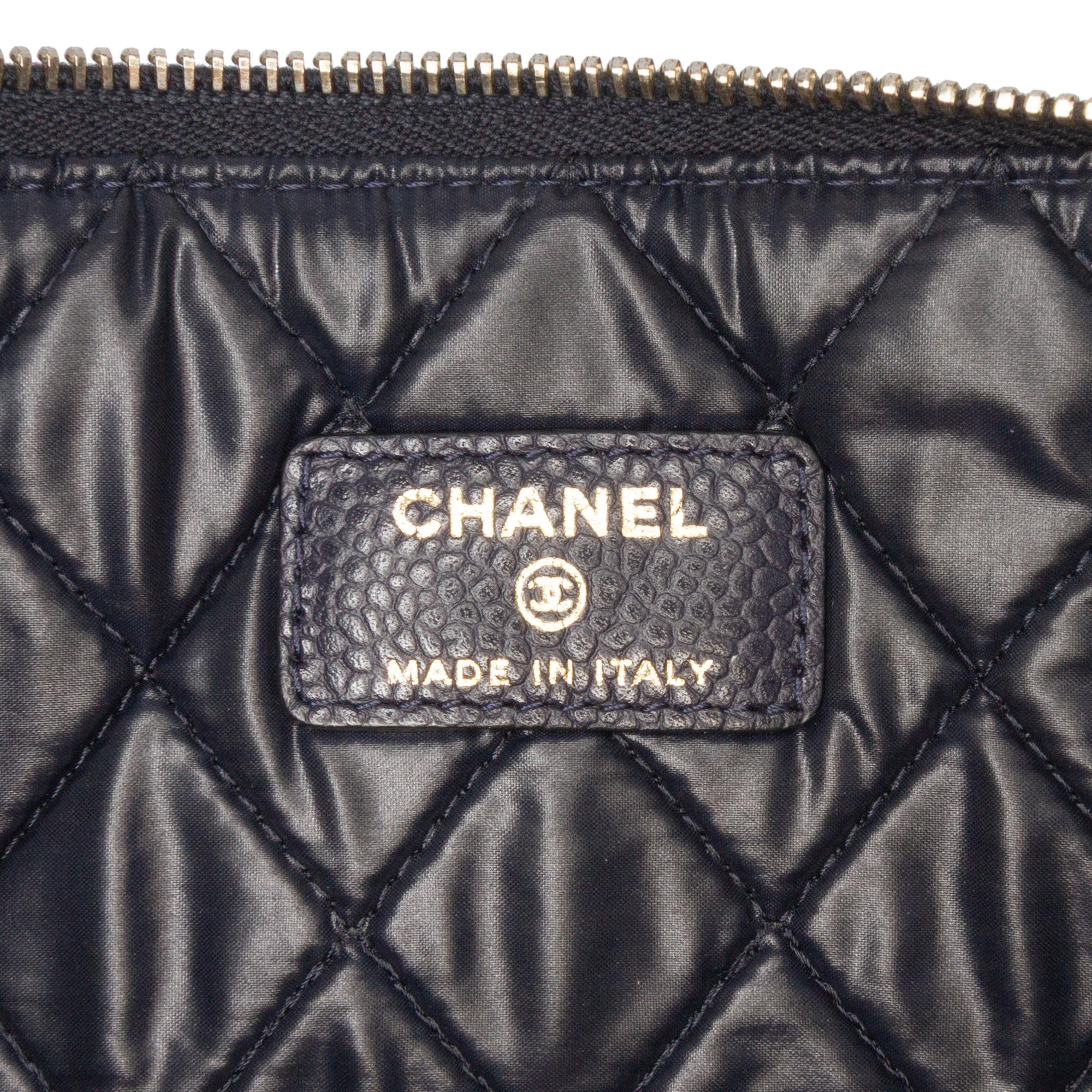 Chanel Medium Quilted Caviar O Case Clutch