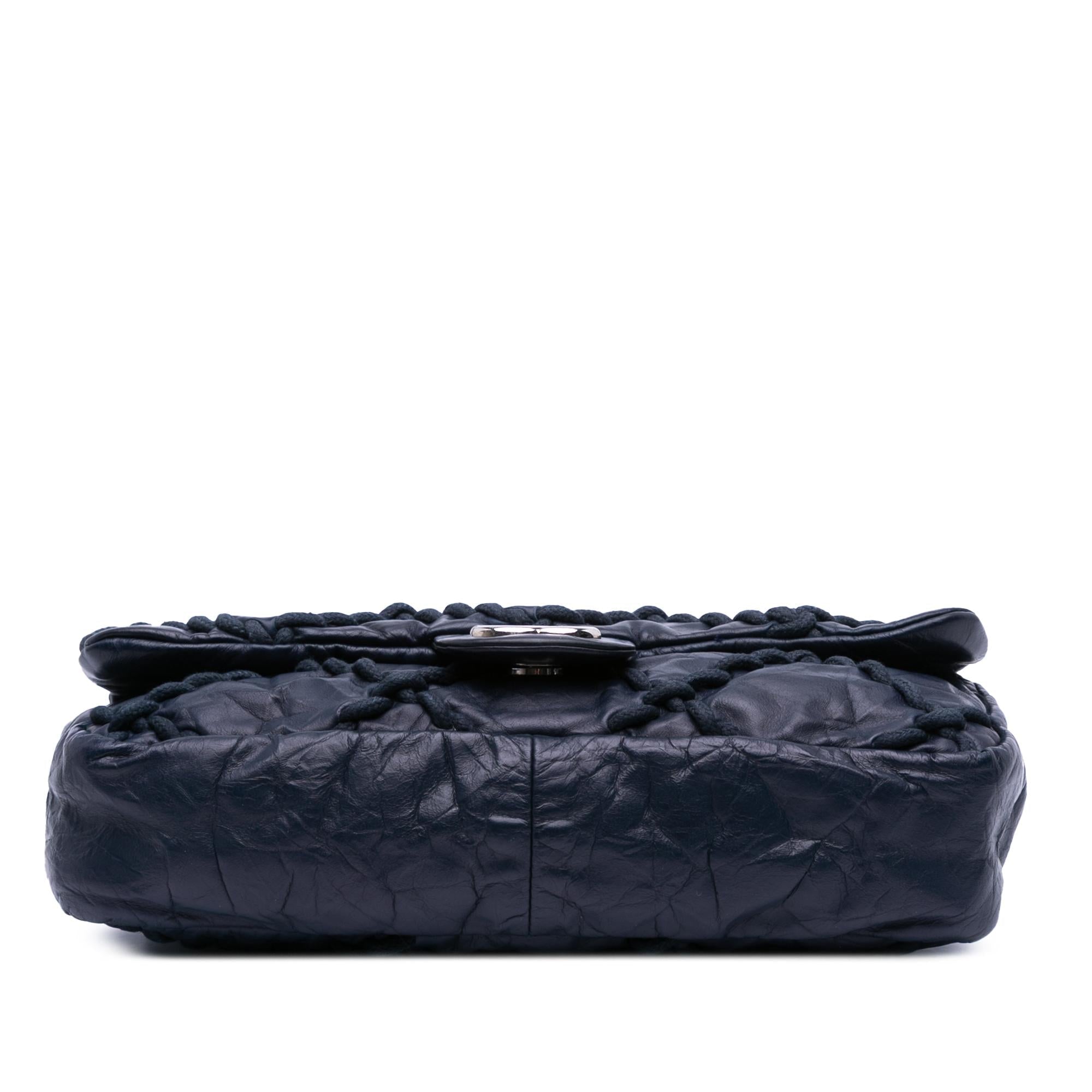 Chanel Medium Quilted Crinkled Calfskin Ultra Stitch Flap