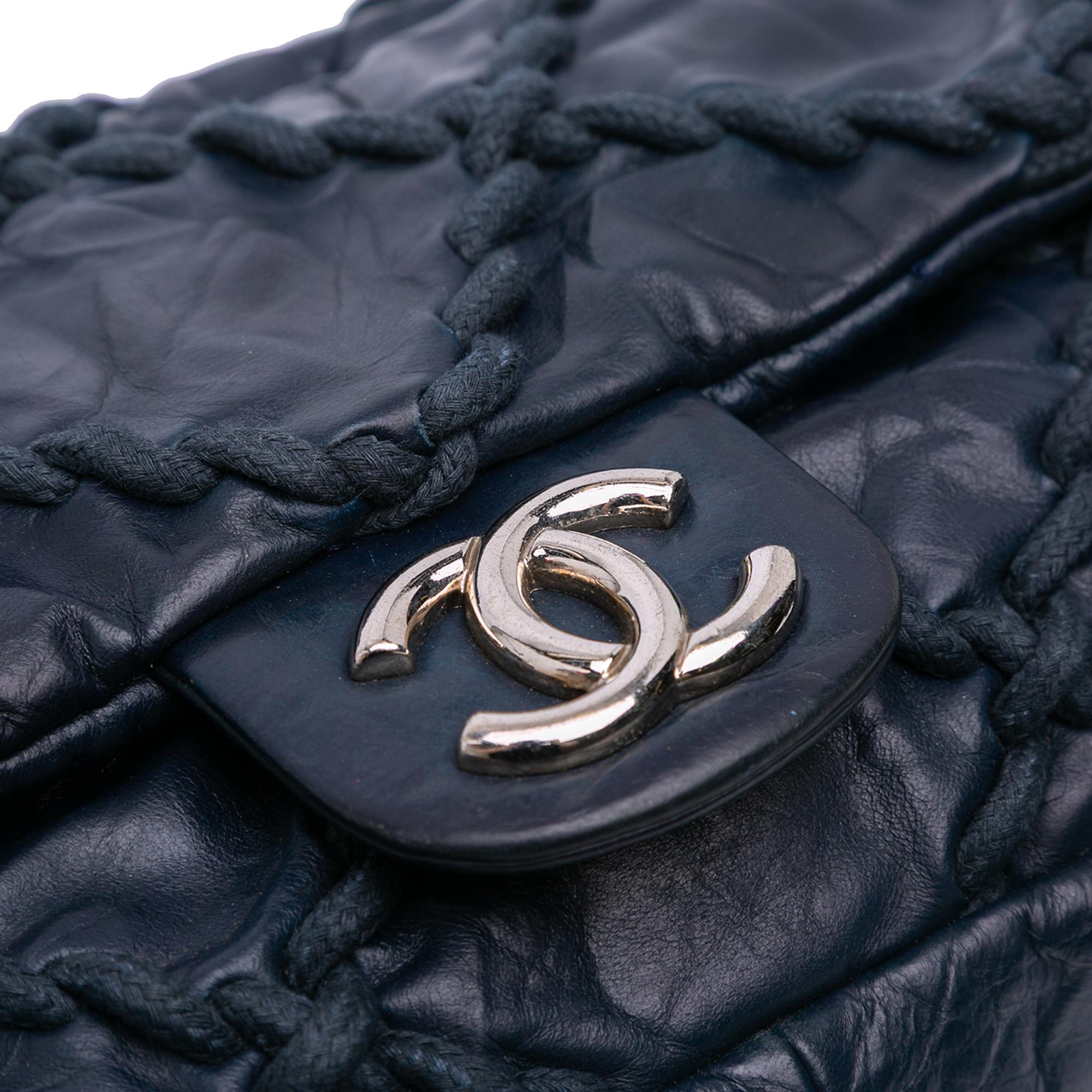 Chanel Medium Quilted Crinkled Calfskin Ultra Stitch Flap