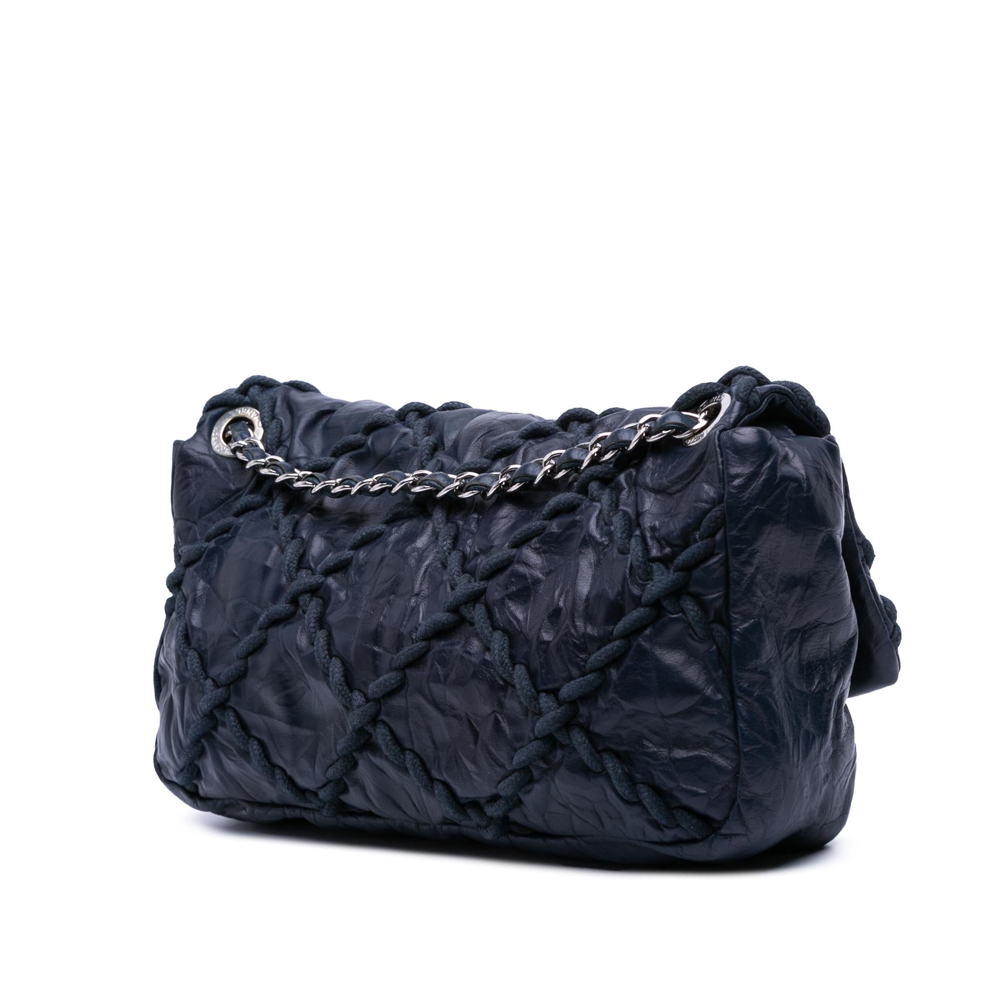 Chanel Medium Quilted Crinkled Calfskin Ultra Stitch Flap