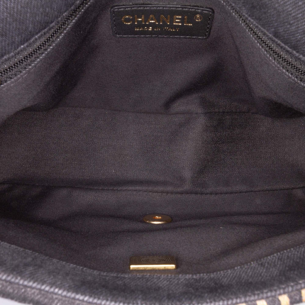 Chanel Medium Quilted Denim Mood Flap