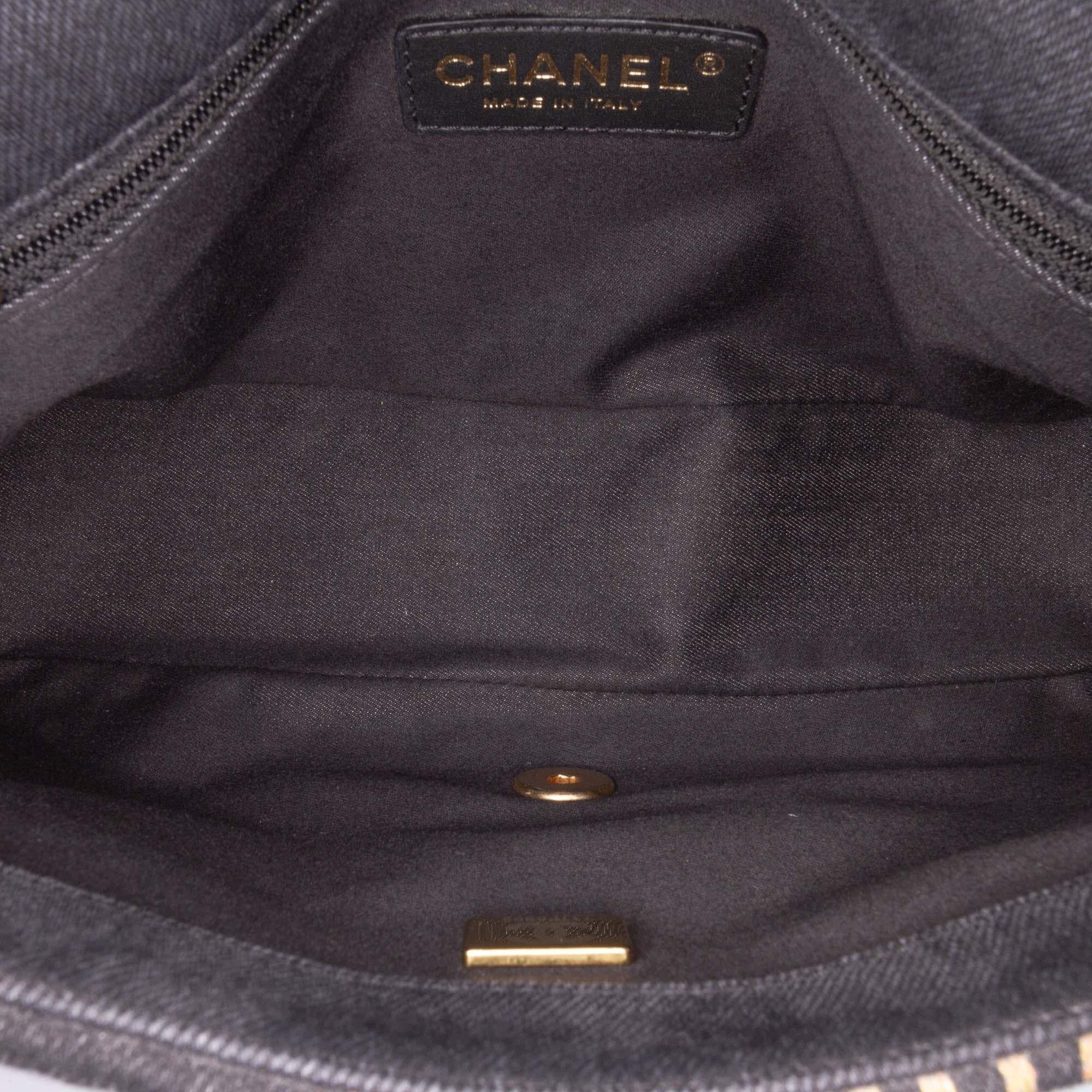 Chanel Medium Quilted Denim Mood Flap